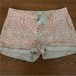Elle Pink and White Patterned Women's Shorts